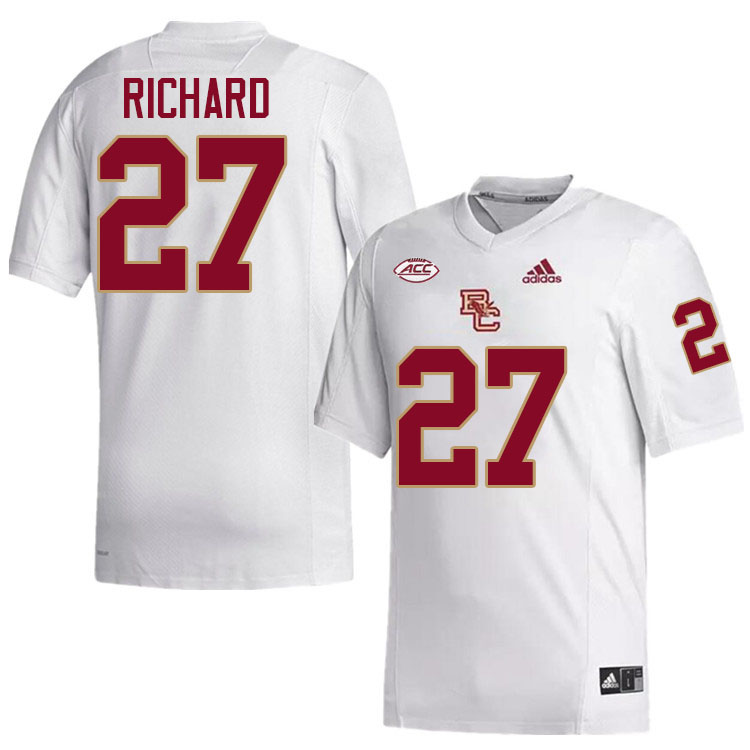 Turbo Richard Jersey,#27 Turbo Richard Boston College Eagles Football Jersey,Uniforms-White